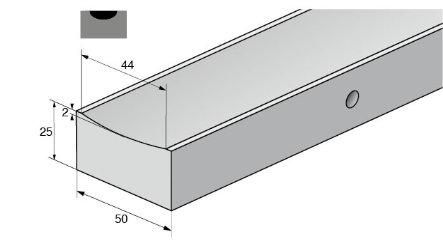 technische Zeichnung Muldenrinne